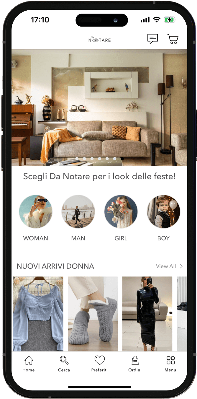 Layout di Da Notare App