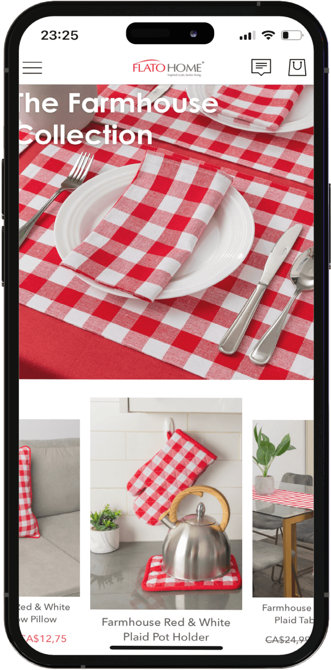 Mobile pages of Flato Home App