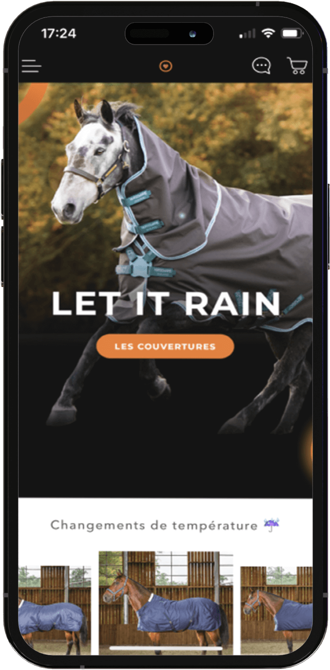 Mobile App-Seiten von Ohlala Sellerie