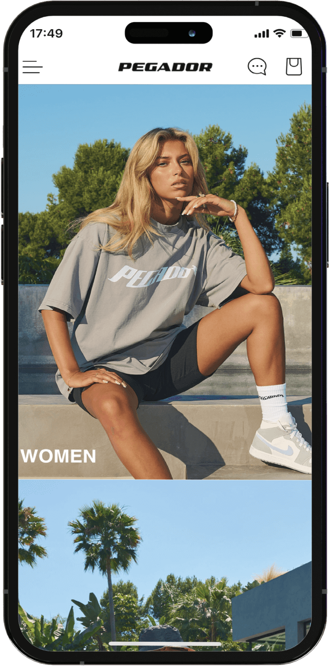 Mobile App-Seiten von Pegador