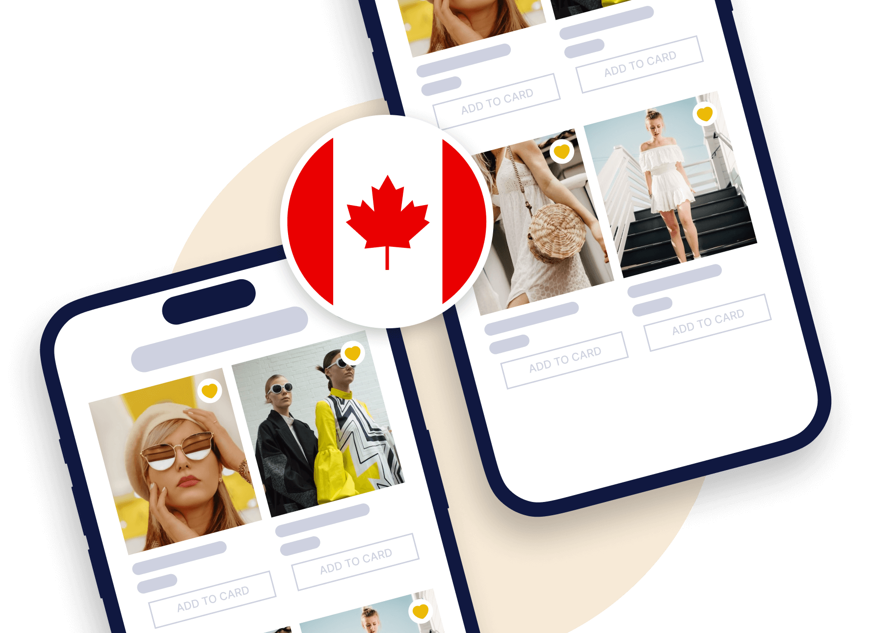 product listing pages of a mobile app