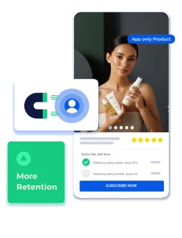 Loyalty and subscription options inside a mobile app