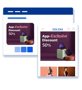 An app-exclusive discount banner