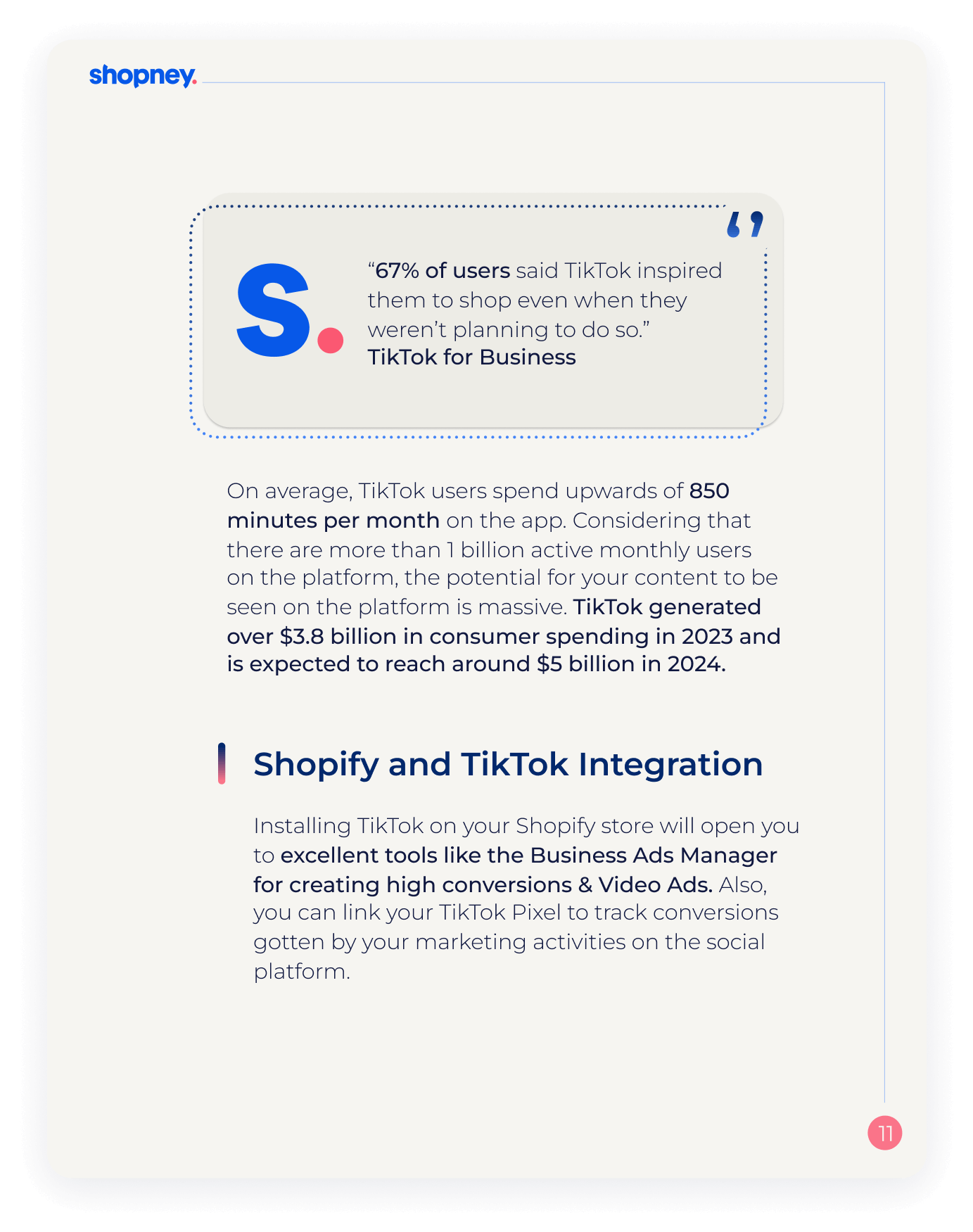 A page of How to acquire new customers using TickTok with an illustration on it