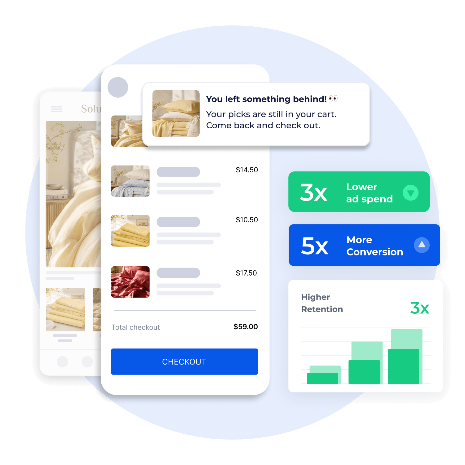Mobile app checkout page sample
