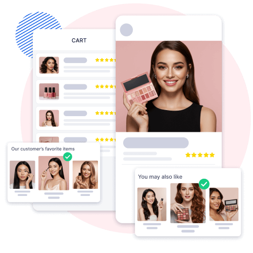 Mobile app displaying customer-favorite items and personalized product recommendations to enhance the shopping experience and drive engagement.