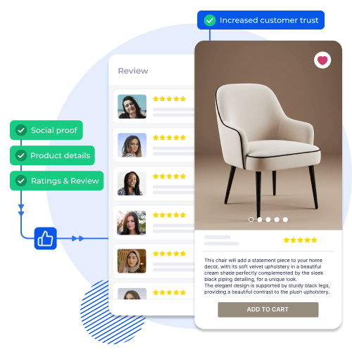 Build customer trust with detailed product information, authentic reviews, and social proof, ensuring confidence in every purchase.