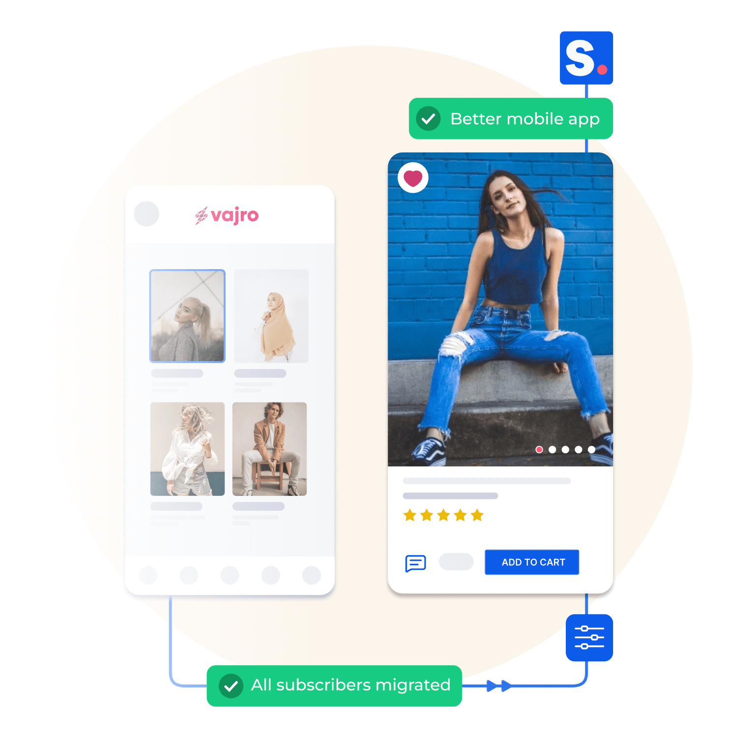 mobile app migration from Vajro to Shopney