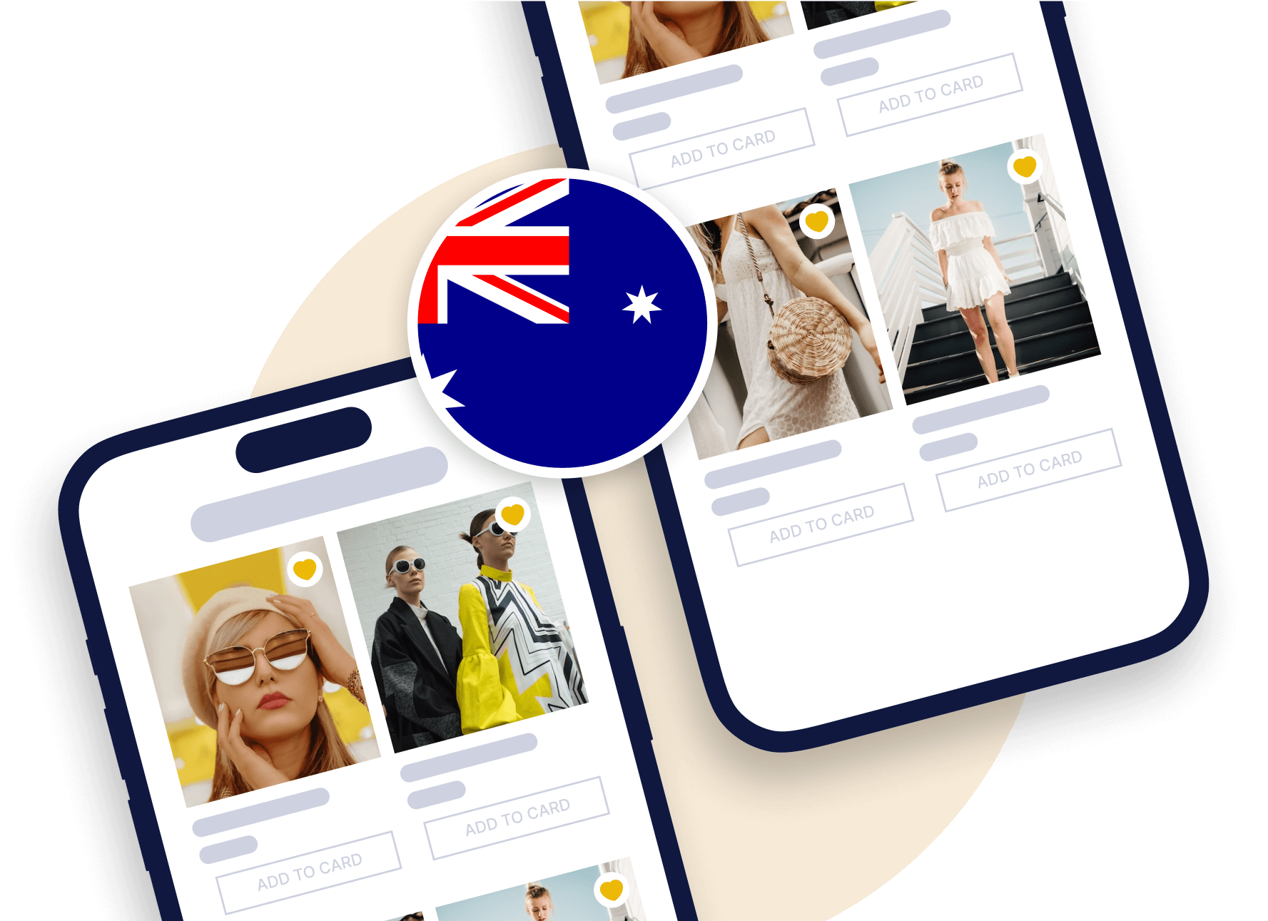 product listing pages of a mobile app