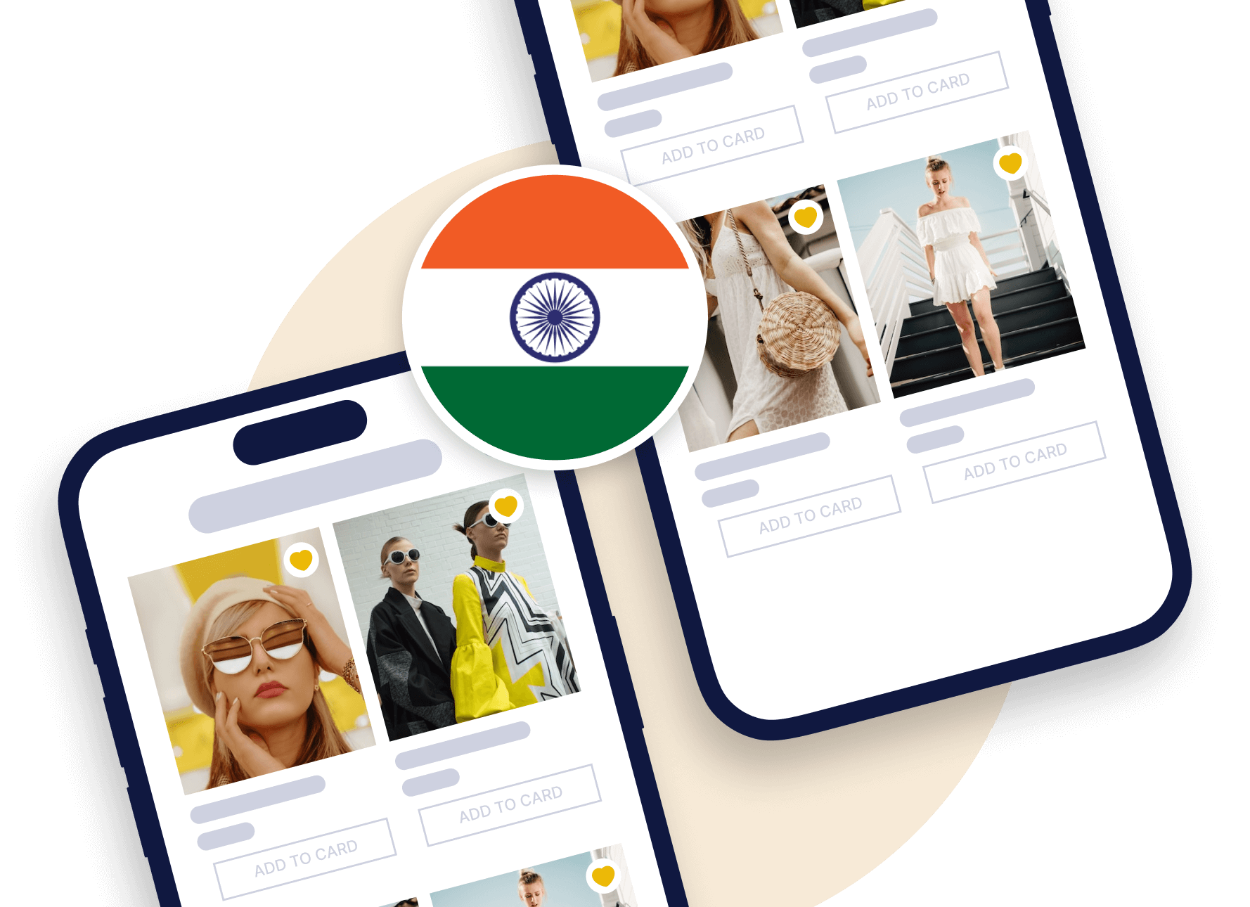 Mobile app product listing pages