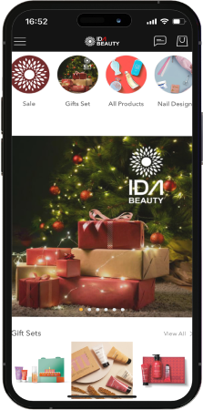 Mobile pages of Idabeauty App