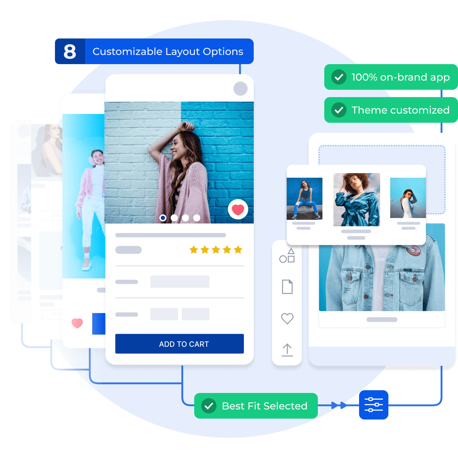 Different app theme options of Shopney