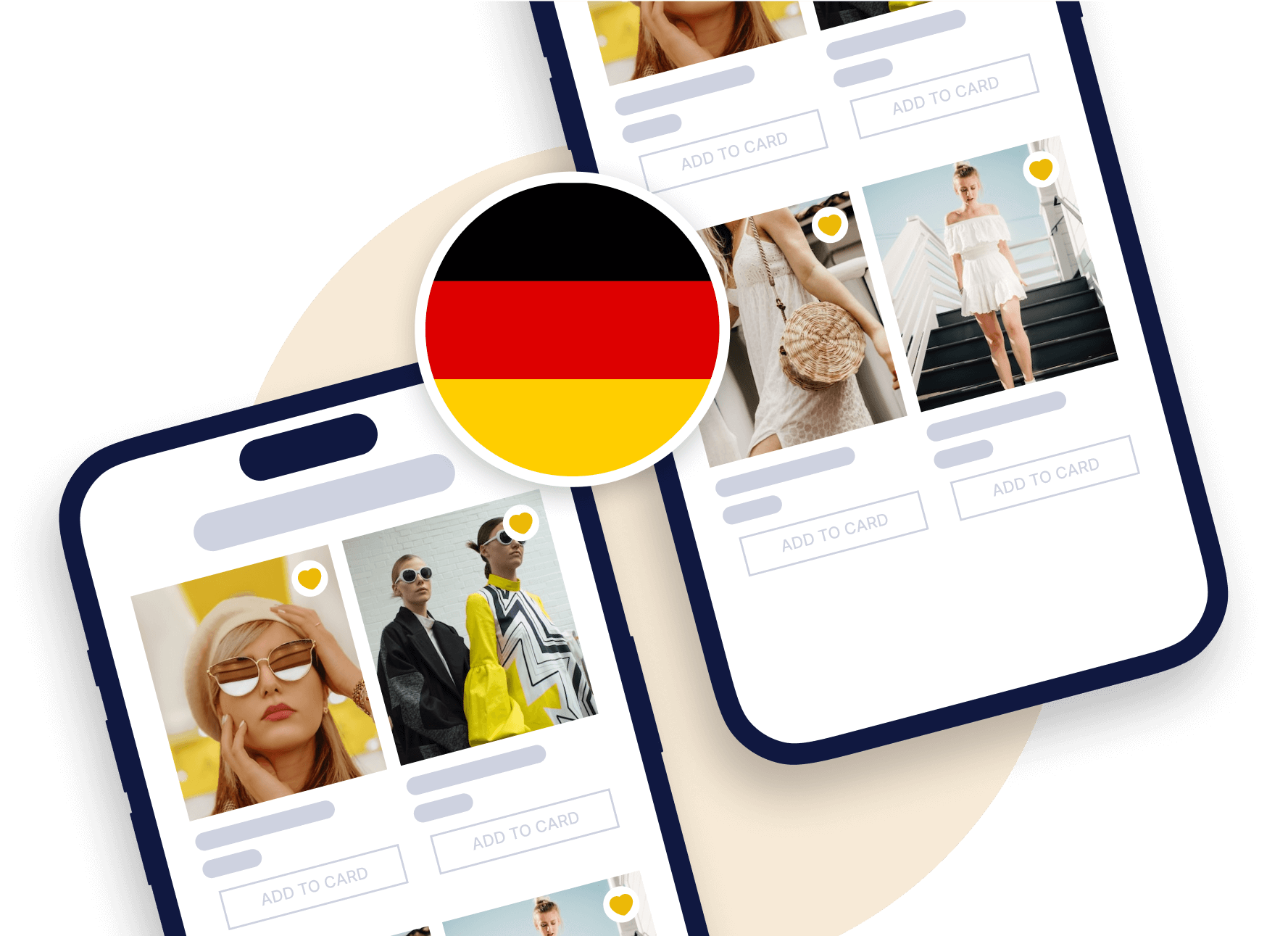 Produktlisten-Seiten der mobilen App