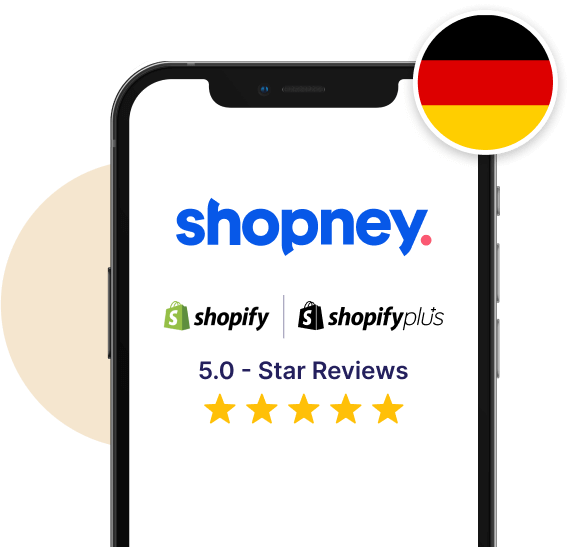 Shopney, Shopify und Shopify Plus Logos zusammen