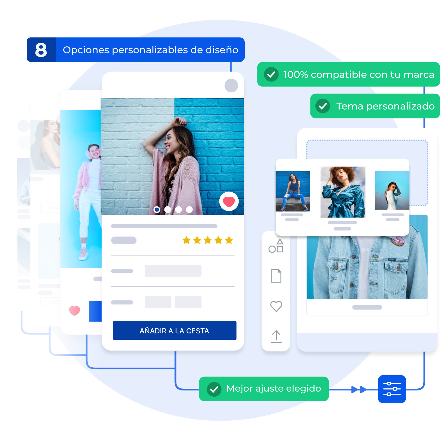 Diferentes opciones de temas para aplicaciones en Shopney