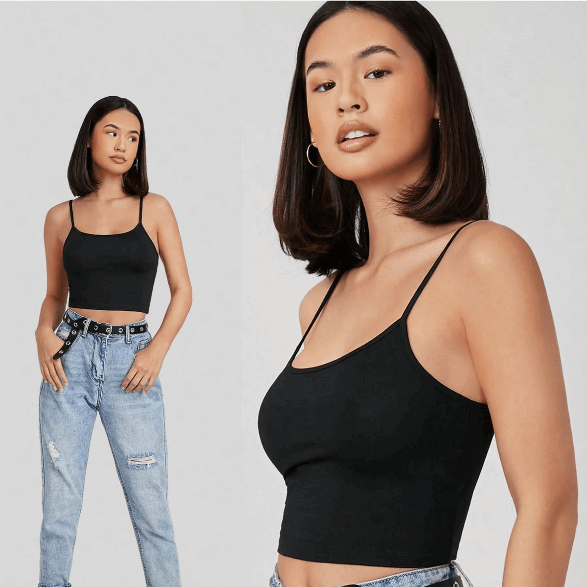 Negative apparel testimonial model