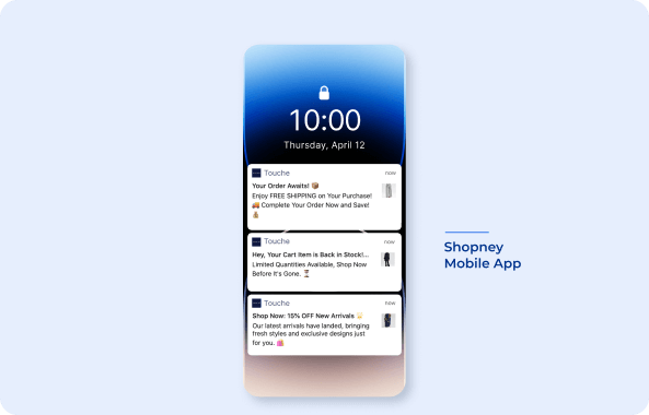 Push notifications from Touche