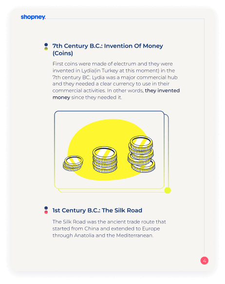 A page of Evolution of Commerce From Ancient Times to eCommerce ebook that explains terms regarding consumer behavior