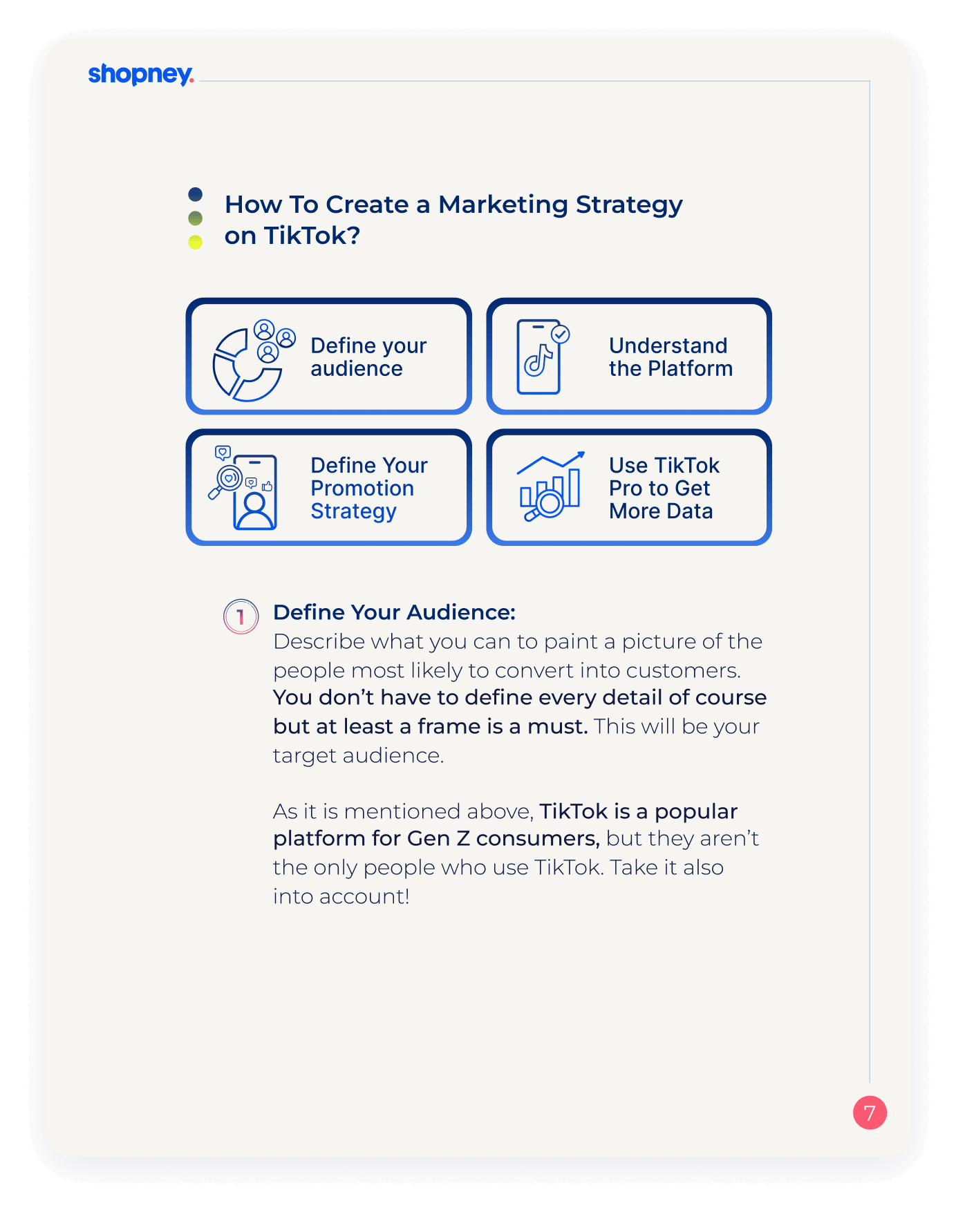 A page of How to acquire new customers using TickTok that explains consumer buying behavior