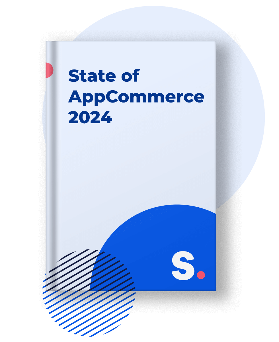 The cover of State of App Commerce 2024 ebook by Shopney