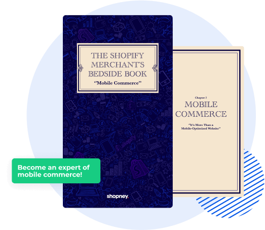 The cover of Shopify Merchant's Bedside Book by Shopney- Mobile Commerce section