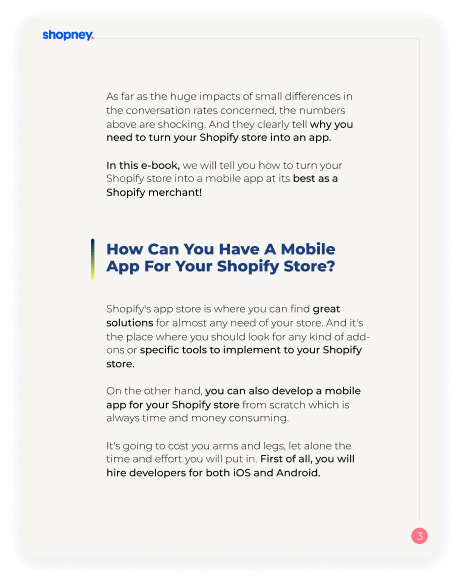 A page of Ultimate Guide to Turn Shopify Store into App that explains consumer buying behavior