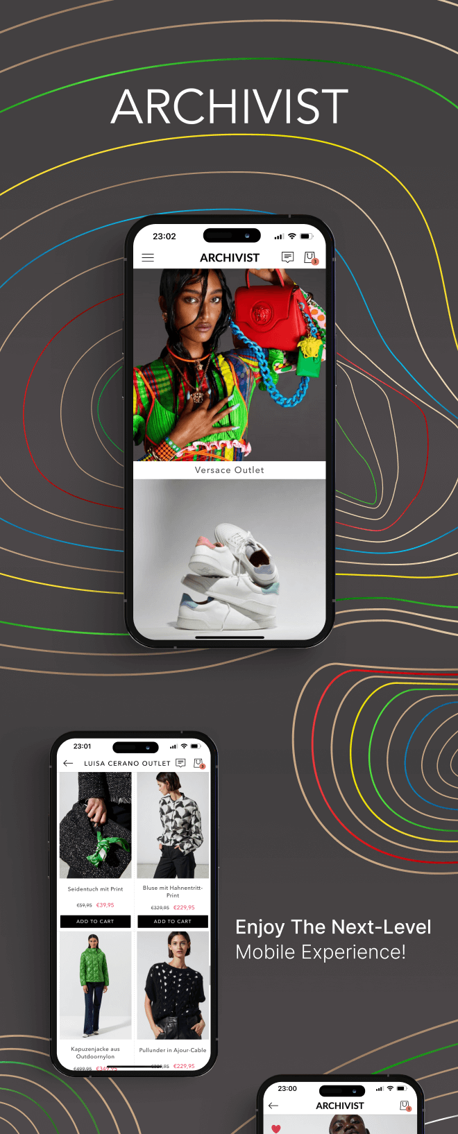 the mobile app design of ARCHIVIST app