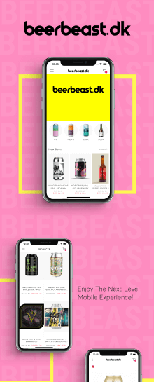 the mobile app design of BeerBeast app