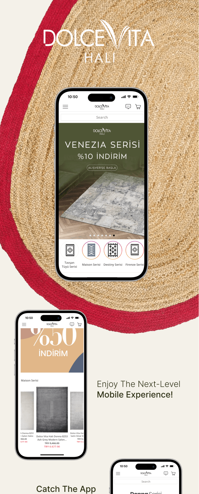 the mobile app design of MICAS app