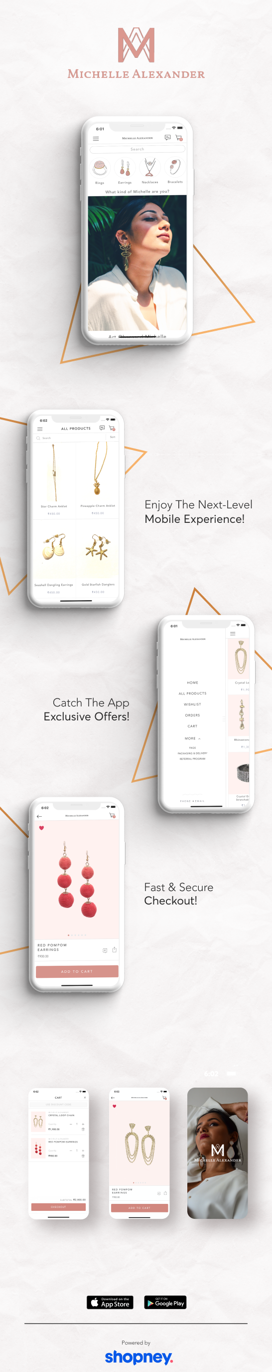 the mobile app design of Michelle Alexander app