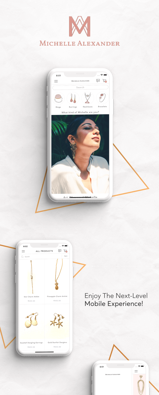 the mobile app design of Michelle Alexander app